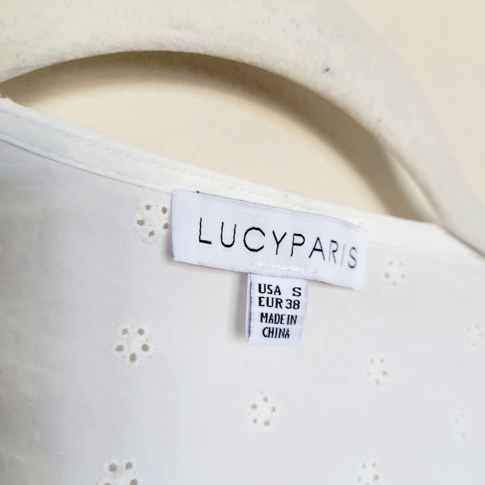 Lucy Paris Mona Dress in White - Picture 7 of 8